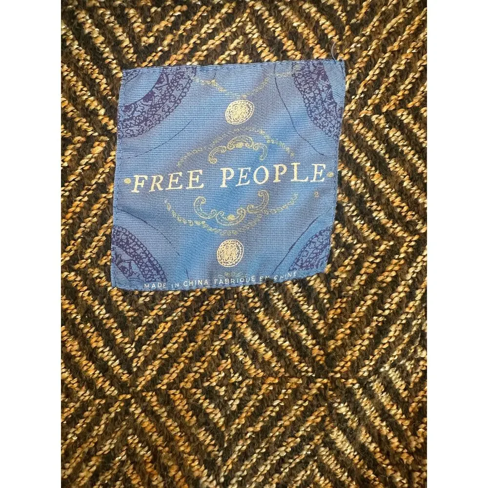 Free People Diamond Jacquard Peacoat Tweed